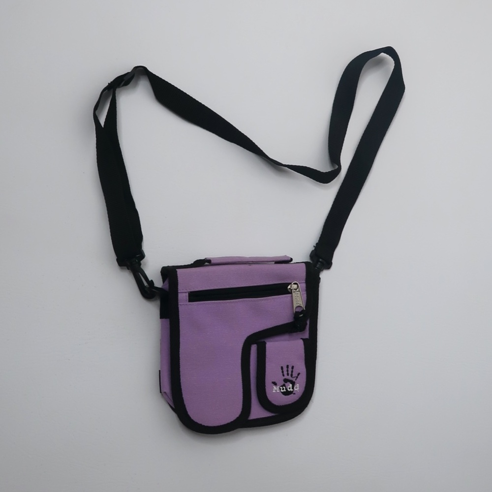 Mudd Purple and Black Accessory Bag